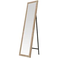 Lola Home Espejo de pie nórdico de Madera de 37 x 157 cm (Beige)